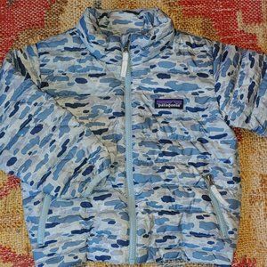 Patagonia Kids Camo Puffer Jacket - Blue and Gray